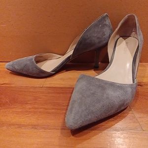 Grey Sole Society kitten heels